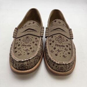 Rhude Brown Patterned Loafers